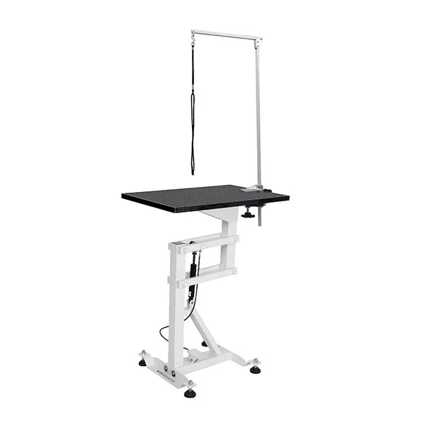 Mesa de aseo para mascotas con elevación neumática cuadrada