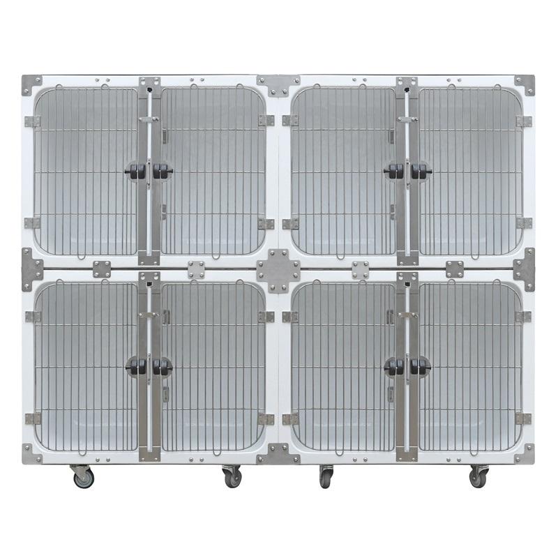 Jaula modular veterinaria impermeable para perros de fibra de vidrio